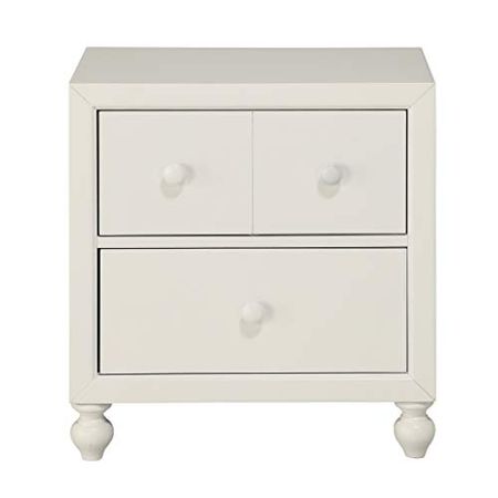 Homelegance 2-Drawer Nightstand, One-Size, White