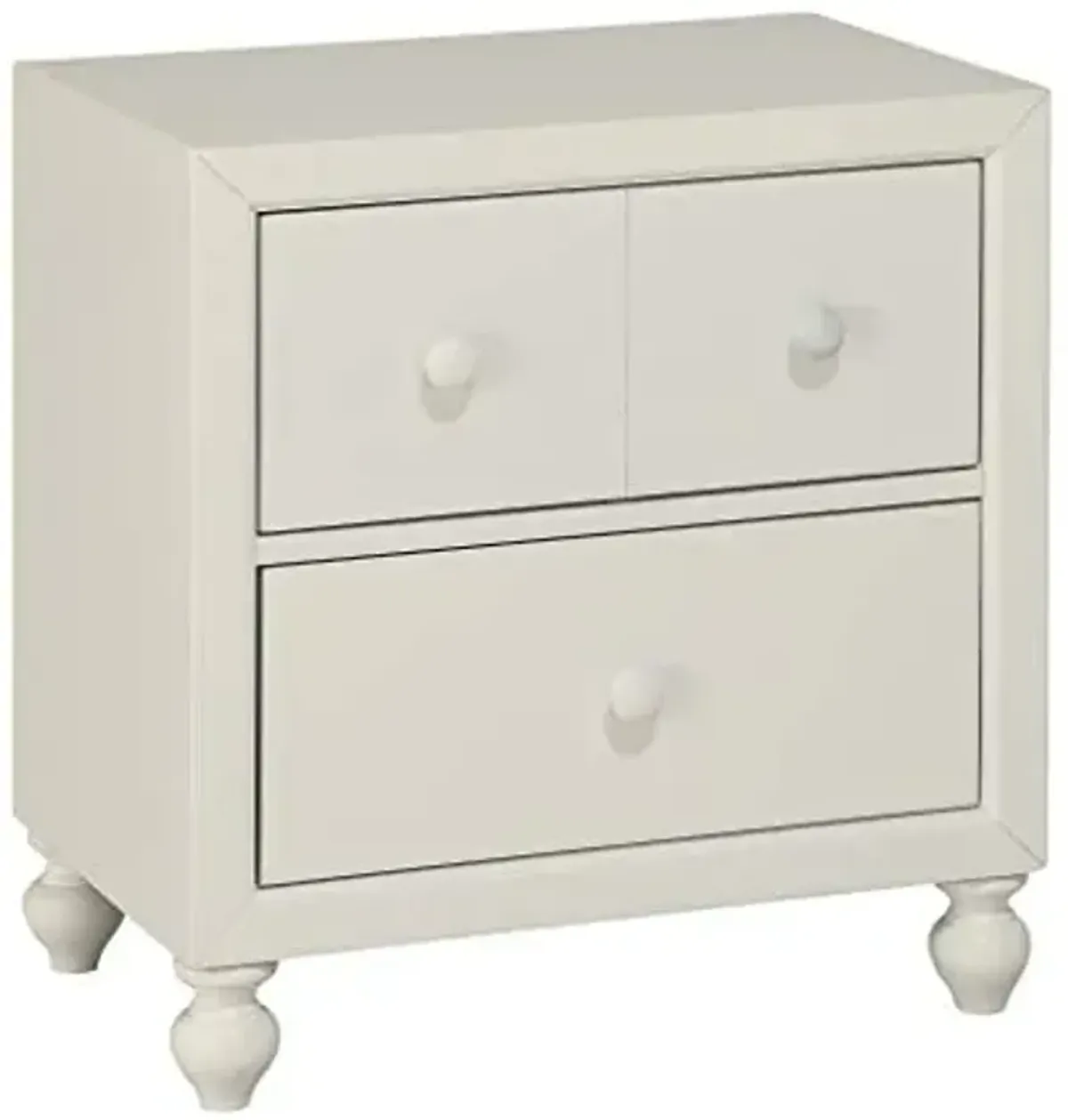 Homelegance 2-Drawer Nightstand, One-Size, White