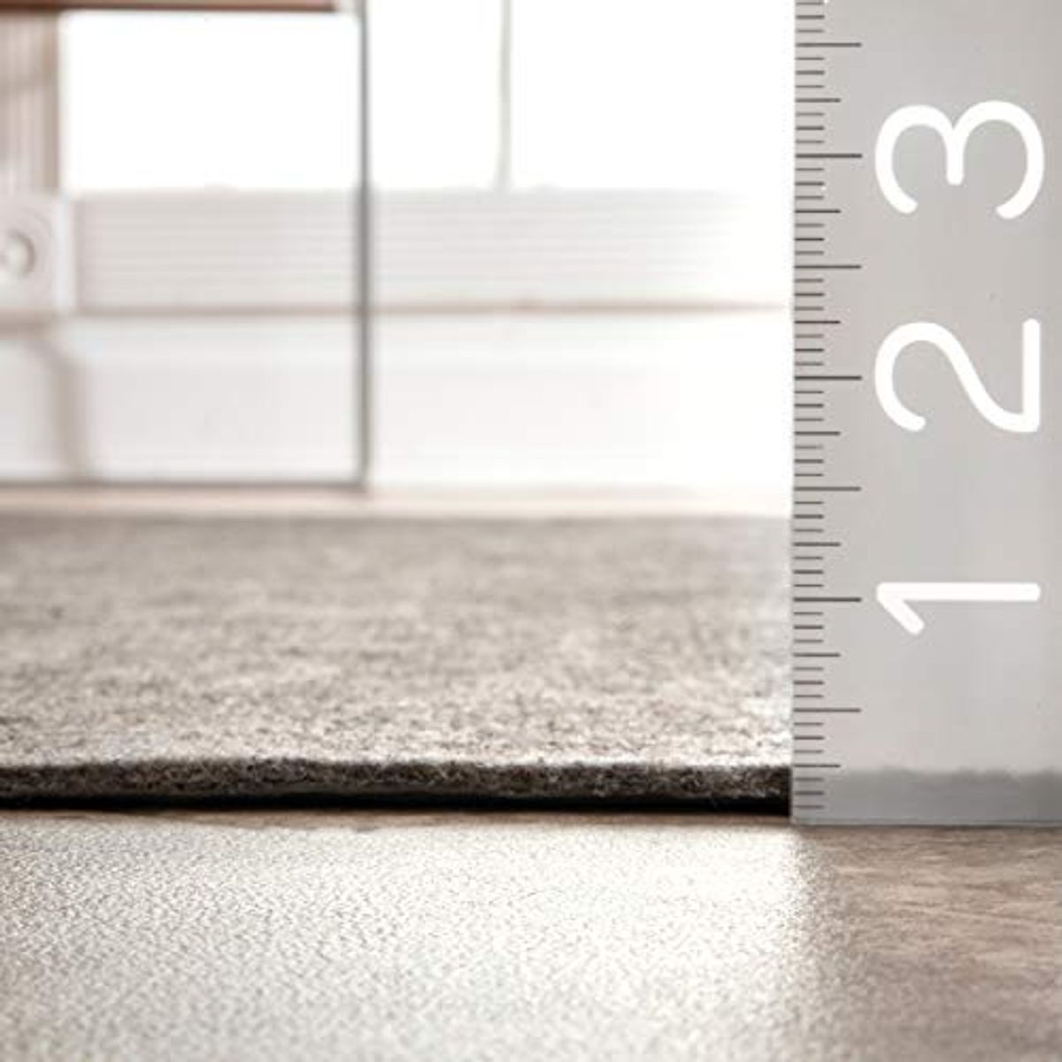 nuLOOM 9' x 12' Luxury Eco-Friendly Felt Rug Pad, 1/4" Ultra Thick, Non-Slip Backing, Customizable Size, Hardwood, Carpet Tile, Vinyl, Linoleum, Made in USA, 100% Recycled Materials, Grey