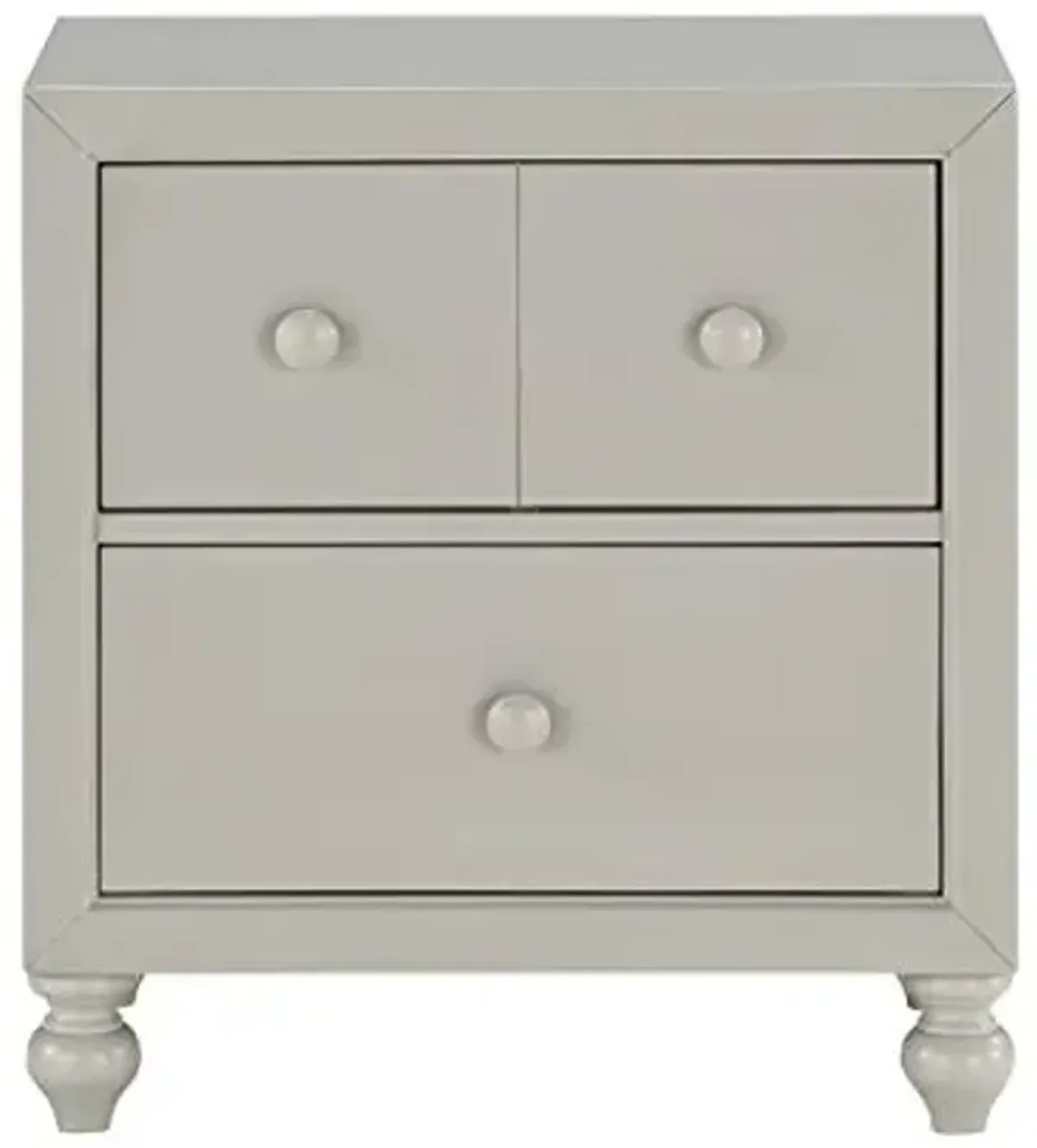 Homelegance 2-Drawer Nightstand, One-Size, Gray