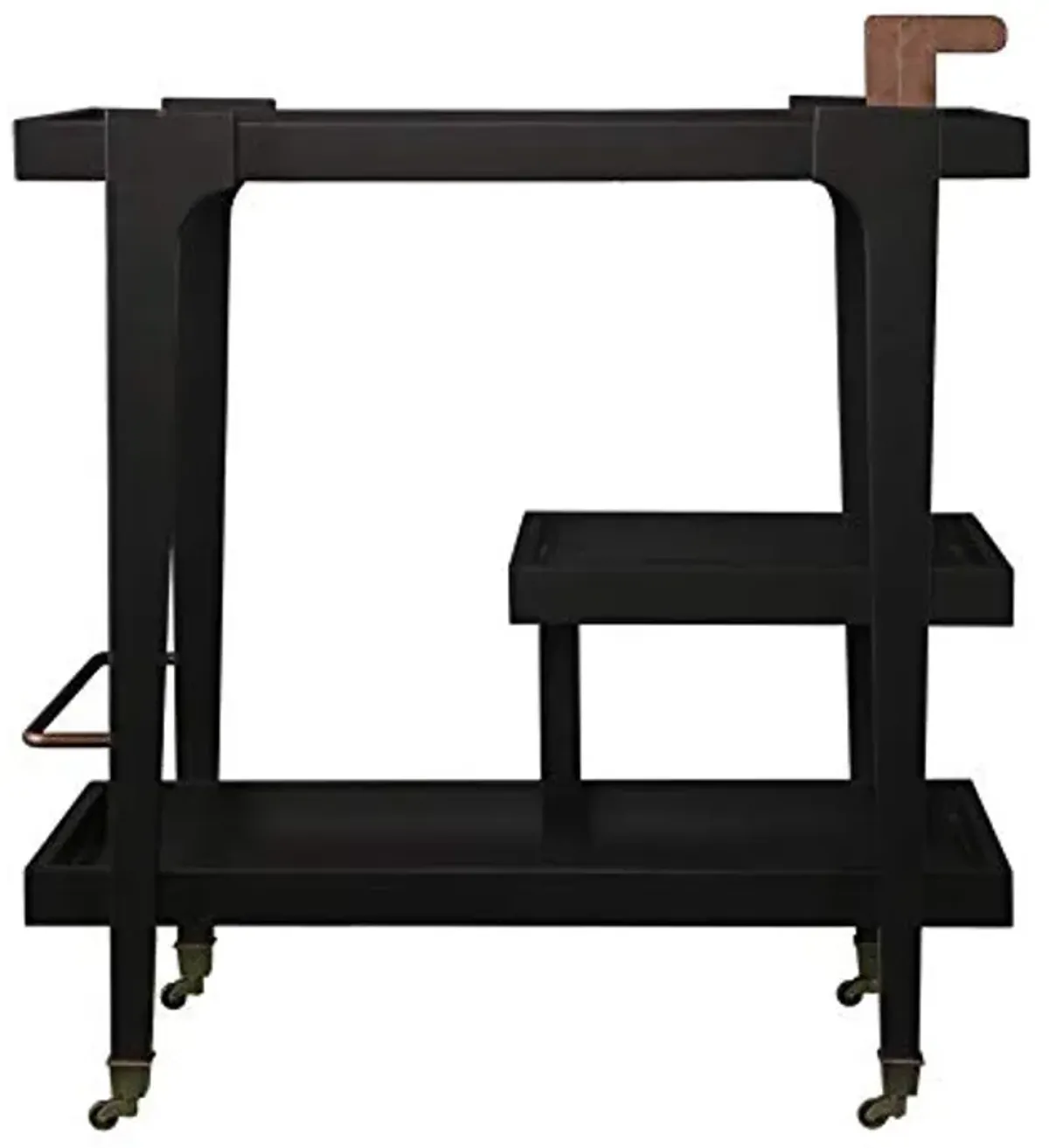 Holly & Martin Zhori Midcentury Modern Bar Cart, Black