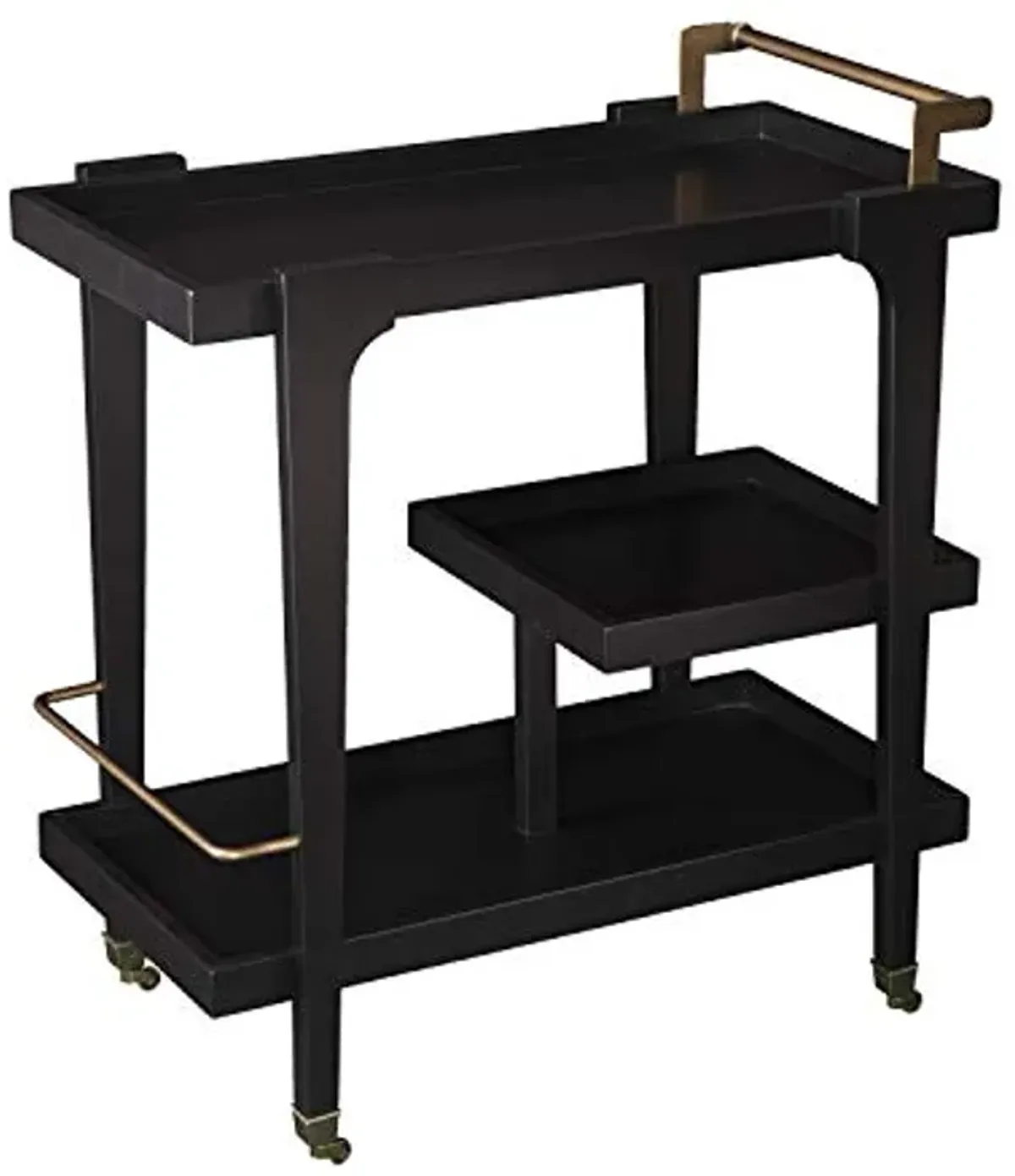 Holly & Martin Zhori Midcentury Modern Bar Cart, Black