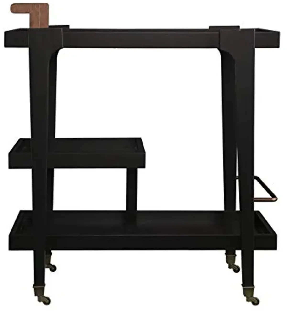 Holly & Martin Zhori Midcentury Modern Bar Cart, Black