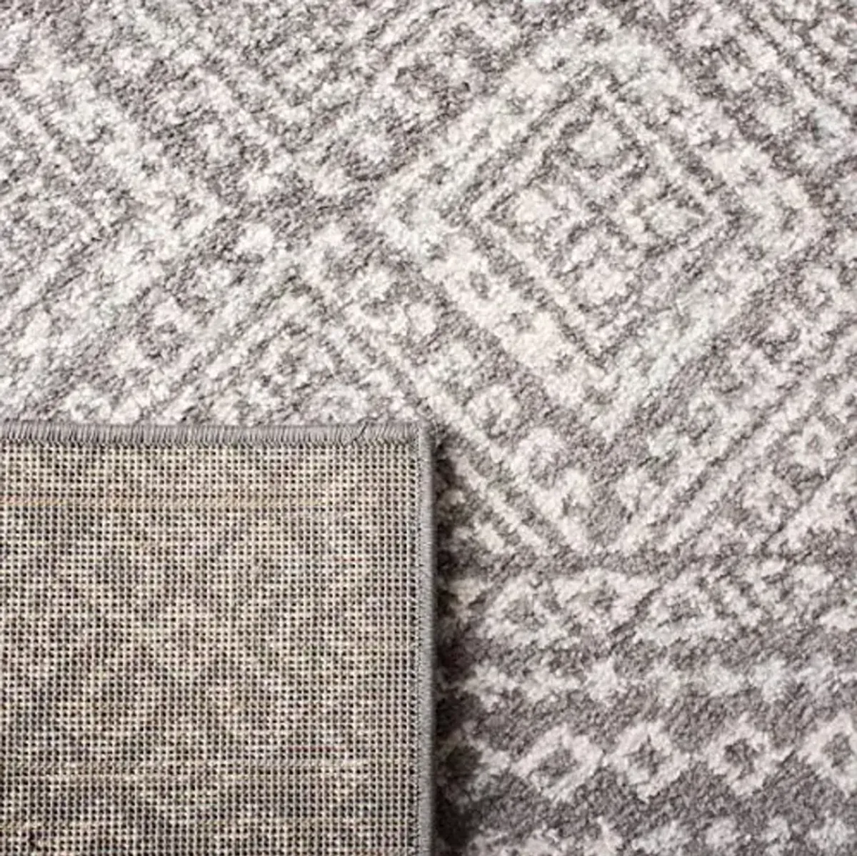 SAFAVIEH Tulum Collection Runner Rug - 2' x 8', Dark Grey & Ivory, Moroccan Boho Distressed Design, Non-Shedding & Easy Care, Ideal for High Traffic Areas in Living Room, Bedroom (TUL264F)