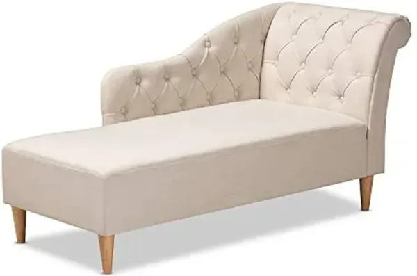 Baxton Studio Chaise, Beige