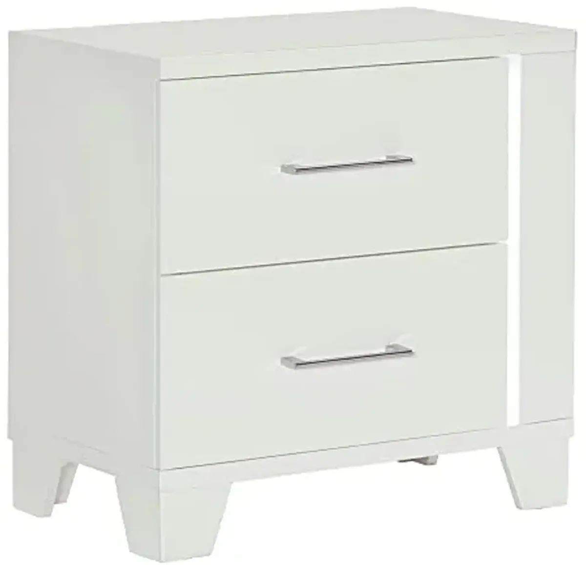 Homelegance 2-Drawer Nightstand, One Size, White