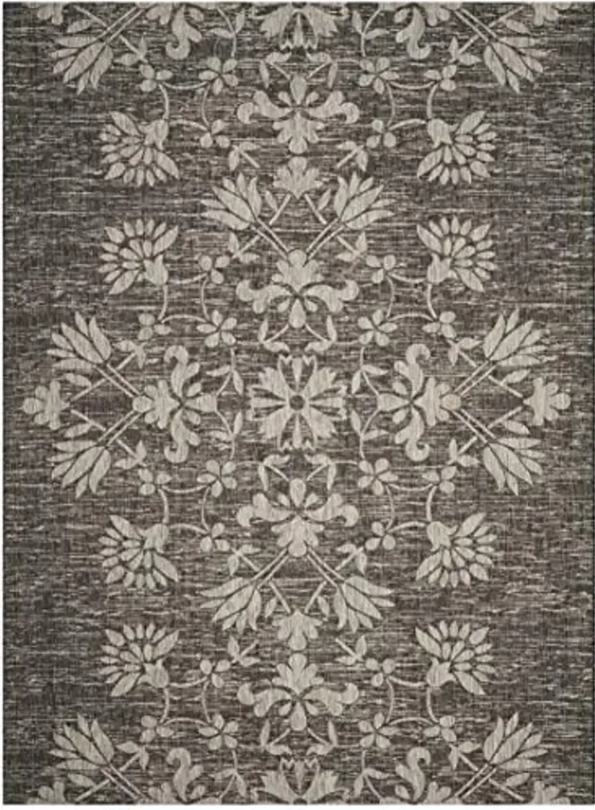 SAFAVIEH Courtyard Collection 8' x 11' Black / Grey CY8064 Indoor/ Outdoor Patio Backyard Mudroom Area Rug