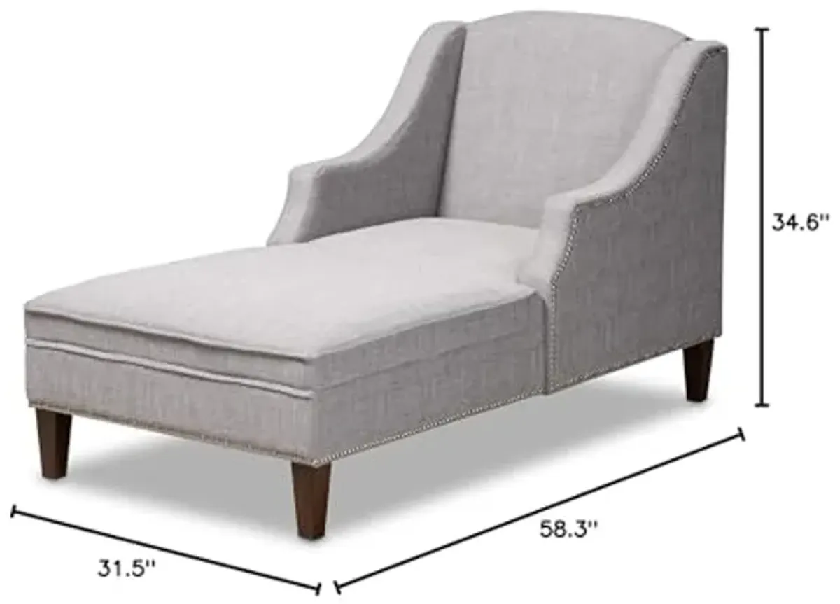 Baxton Studio Chaise, Gray