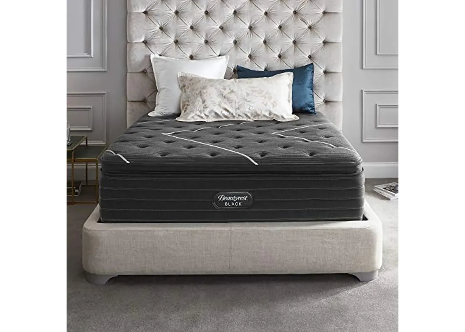 Beautyrest Black 16 Inch King C-Class Plush Pillow Top Premium Pocketed Coil Mattress with Cooling Technology