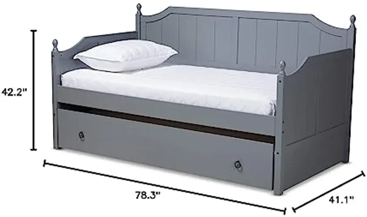 Baxton Studio Daybed, Single, Gray