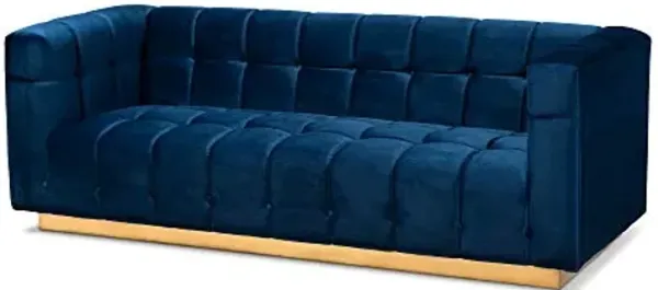 Baxton Studio Sofa, Blue