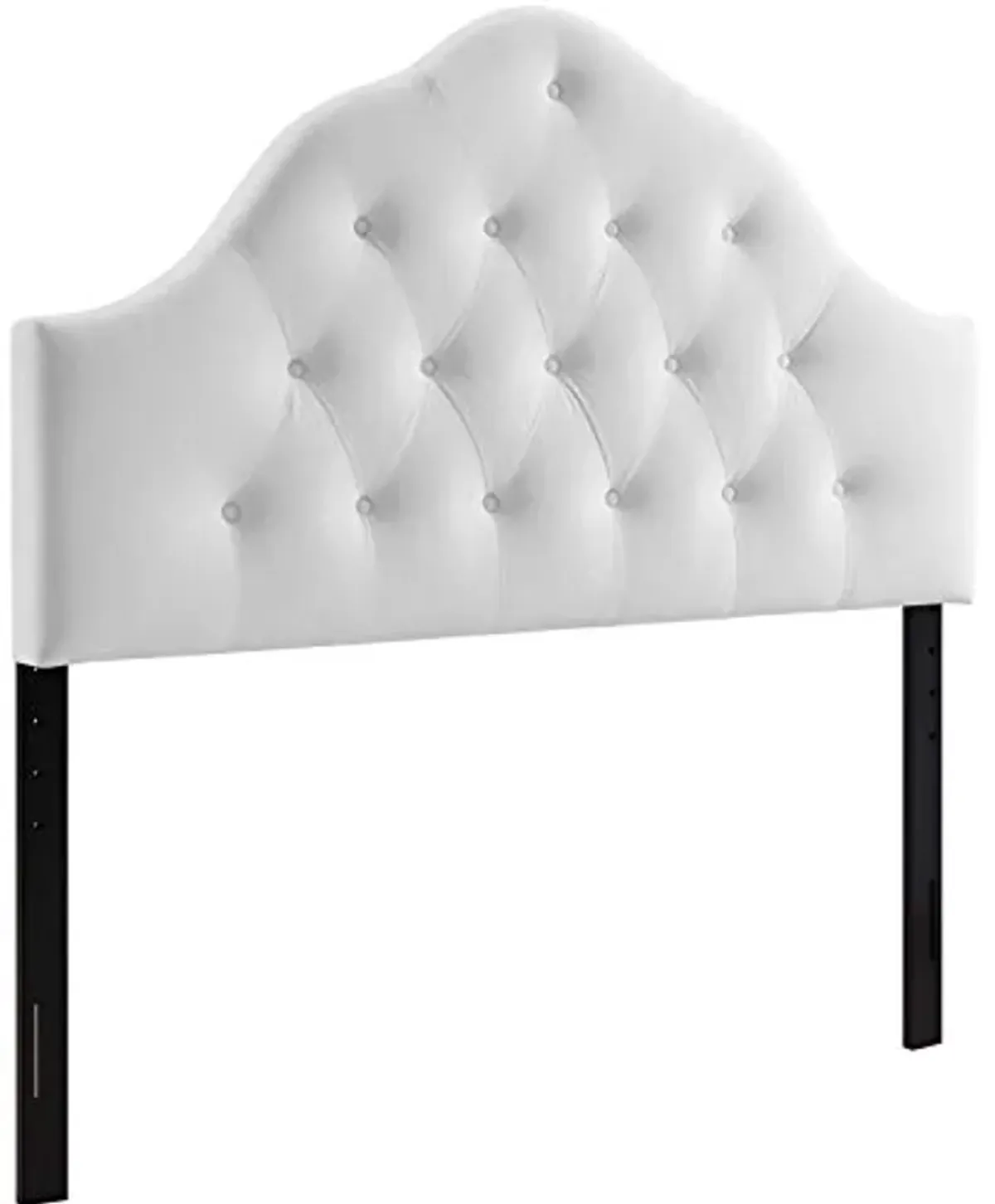 Modway Sovereign Queen Diamond Tufted Performance Velvet Headboard, White