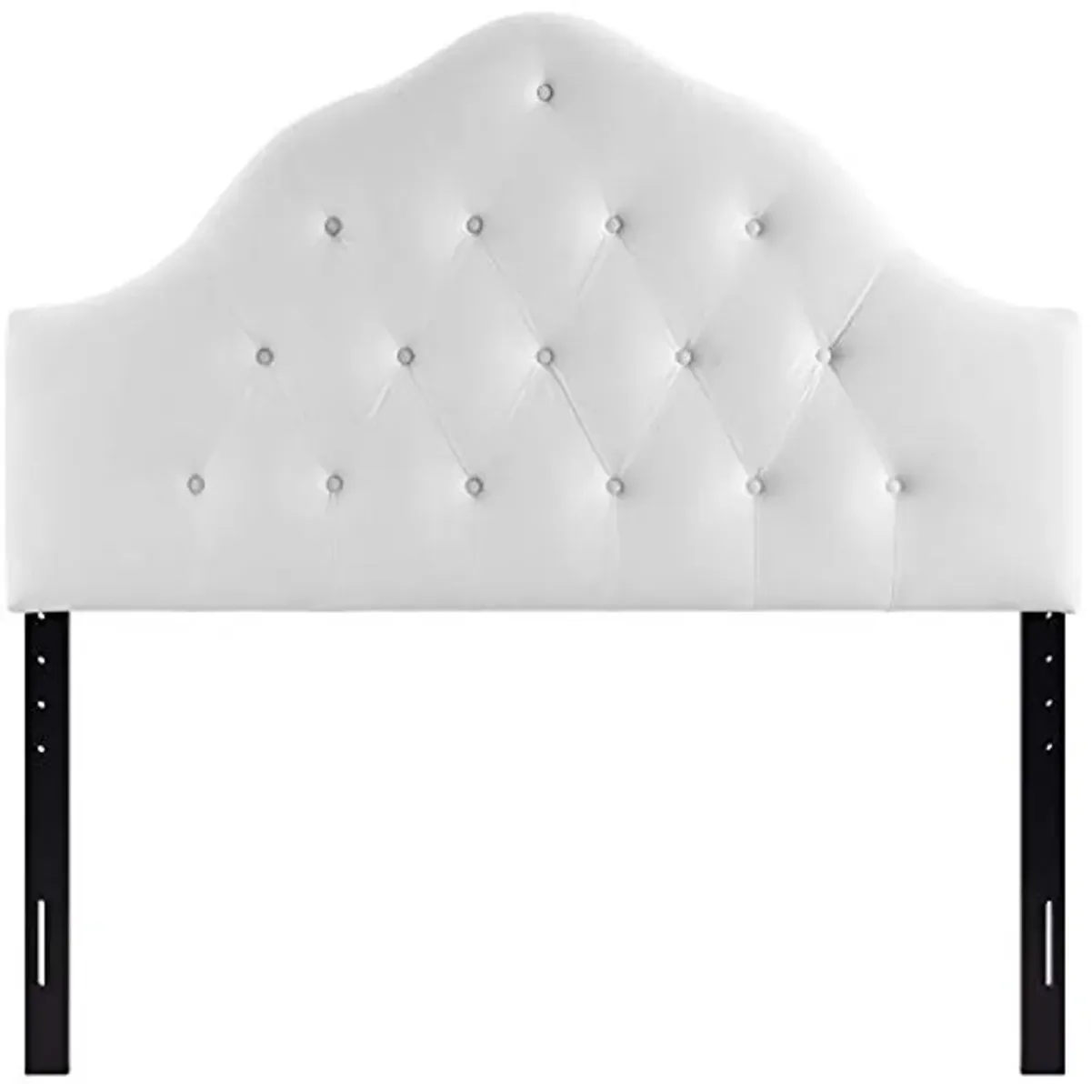 Modway Sovereign Queen Diamond Tufted Performance Velvet Headboard, White