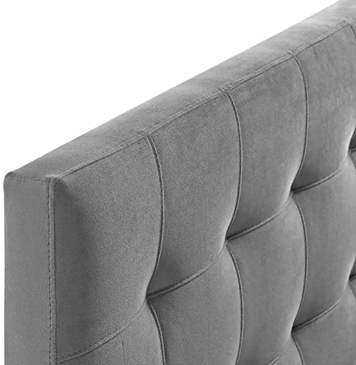 Modway Lily King Biscuit Tufted Performance Velvet Headboard, Gray