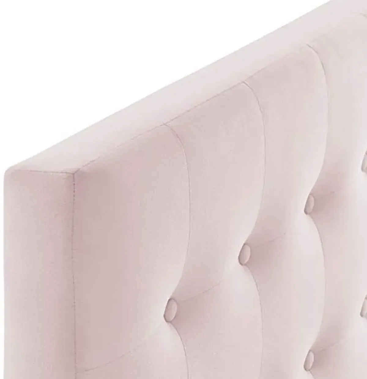 Modway Emily Twin Biscuit Tufted Performance Velvet Headboard, Pink