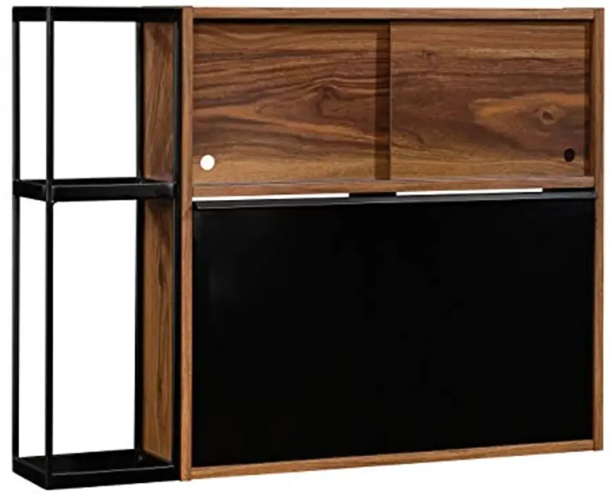 Sauder Harvey Park Wall Bar, Grand Walnut Finish