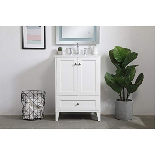 Elegant Decor 24 inch Single Bathroom Vanity in White