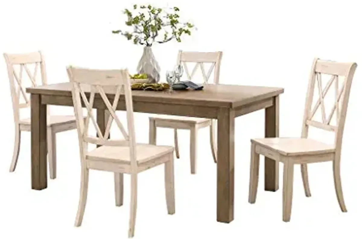 Homelegance 5-Piece Dining Set, White