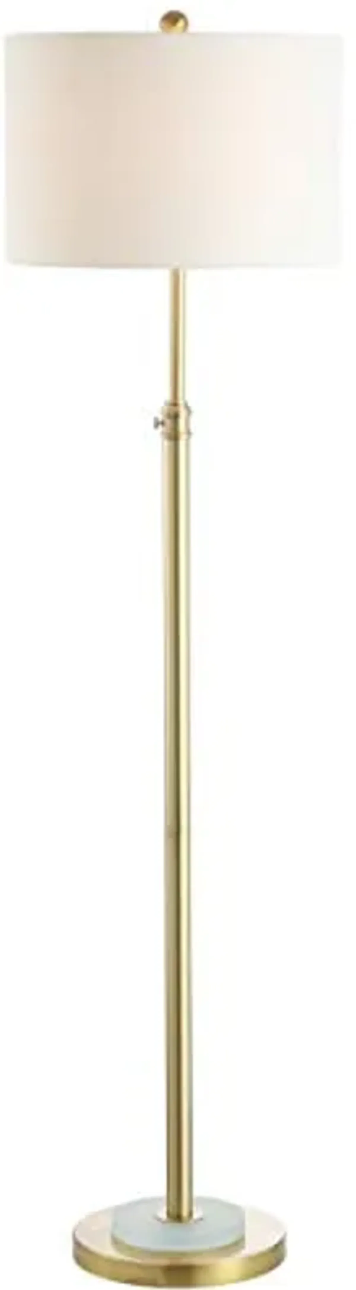 Safavieh FLL4051A Lighting Pierson Adjustable Brass Gold and Frost White (LED Bulb Included) Floor Lamp