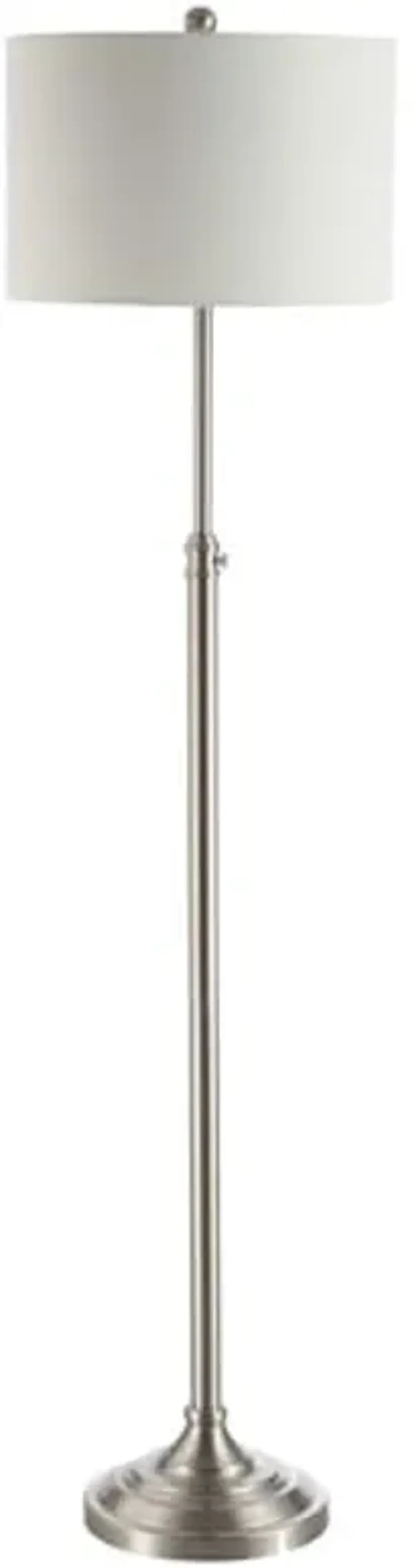 Safavieh FLL4052A Lighting Leeland Adjustable Brush Nickel (LED Bulb Included) Floor Lamp