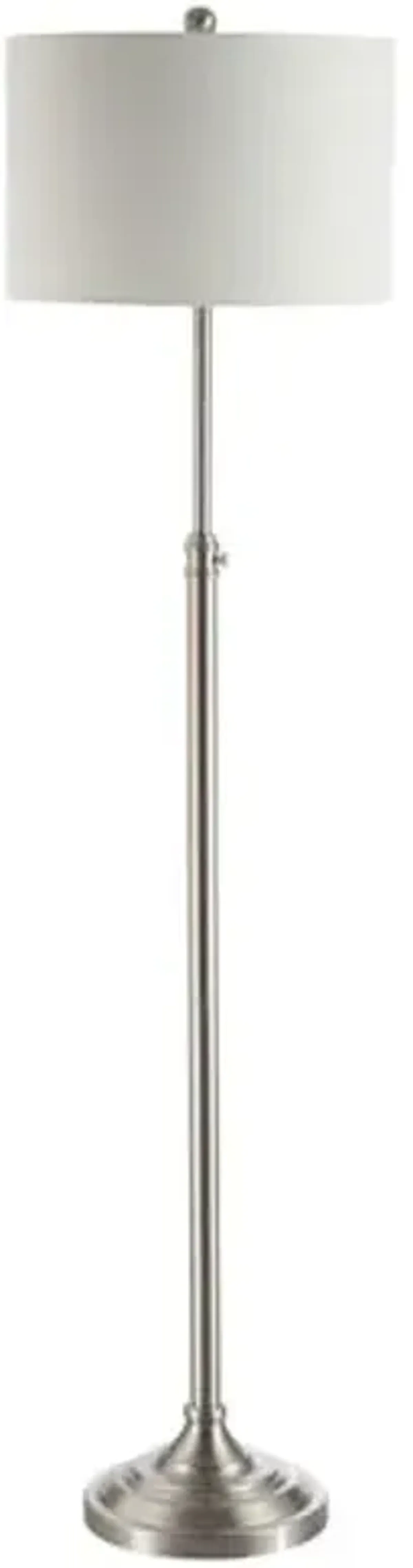 SAFAVIEH FLL4052A Lighting Leeland Adjustable Brush Nickel (LED Bulb Included) Floor Lamp
