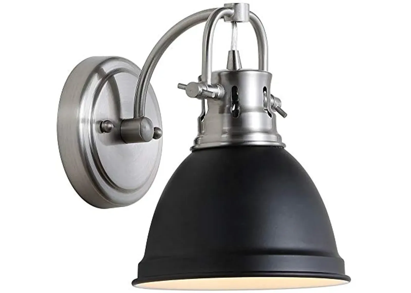 Safavieh SCN4053C Lighting Lawson Brush Nickel and Black Bathroom (LED Bulb Included) Sconce