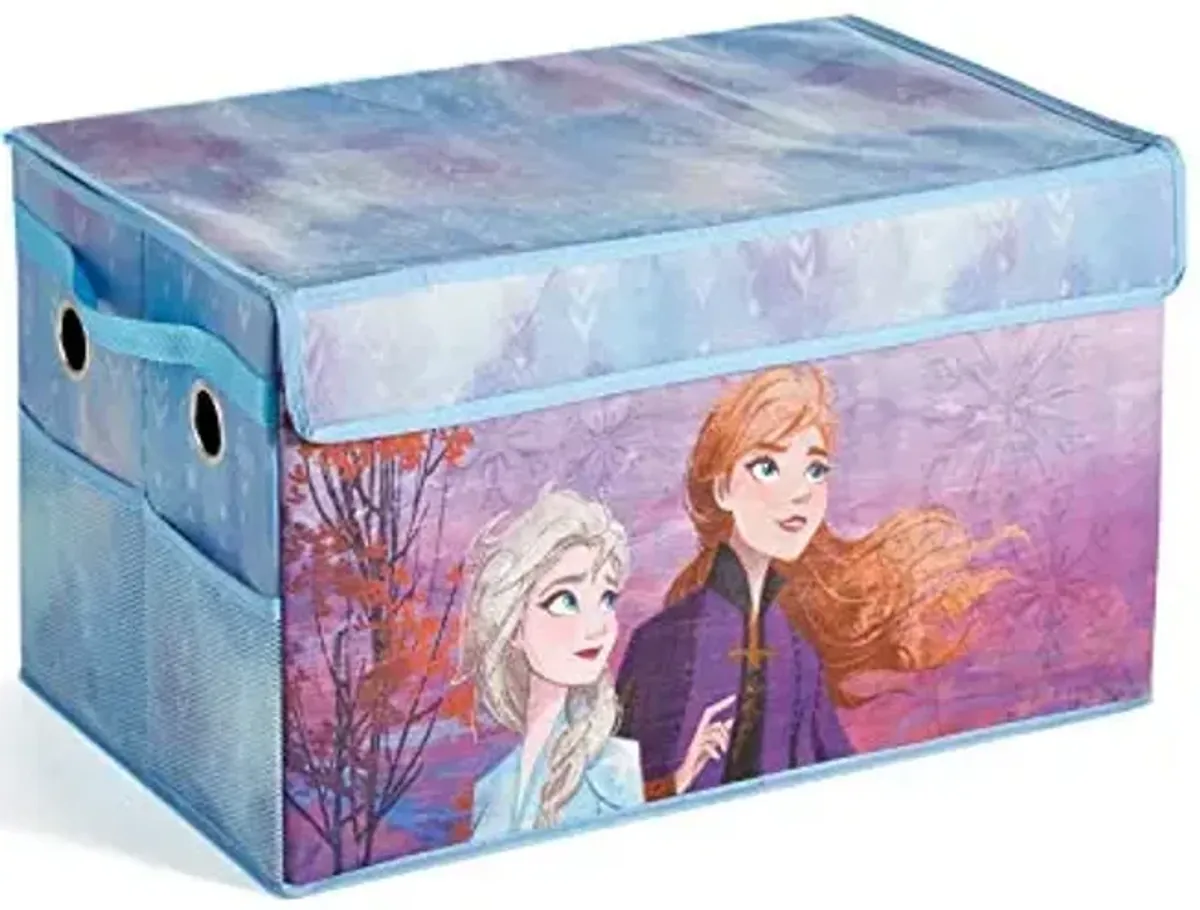 Idea Nuova Disney Frozen 2 Mini Collapsible Children’s Toy Storage Trunk, Durable with Lid