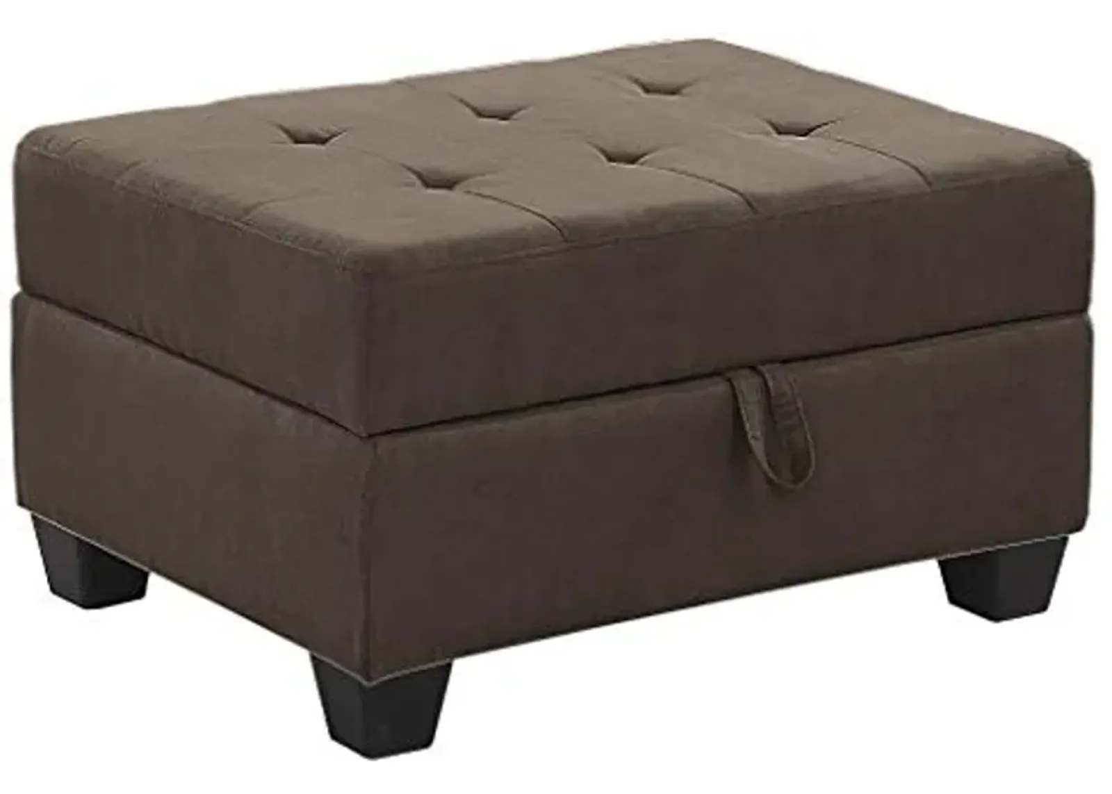 Homelegance Storage Ottoman, Chocolate