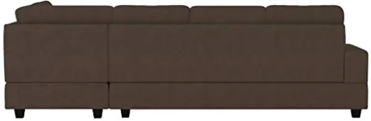 Lexicon Homelegance Muret 112" x 81" Reversible Sectional Sofa, Chocolate