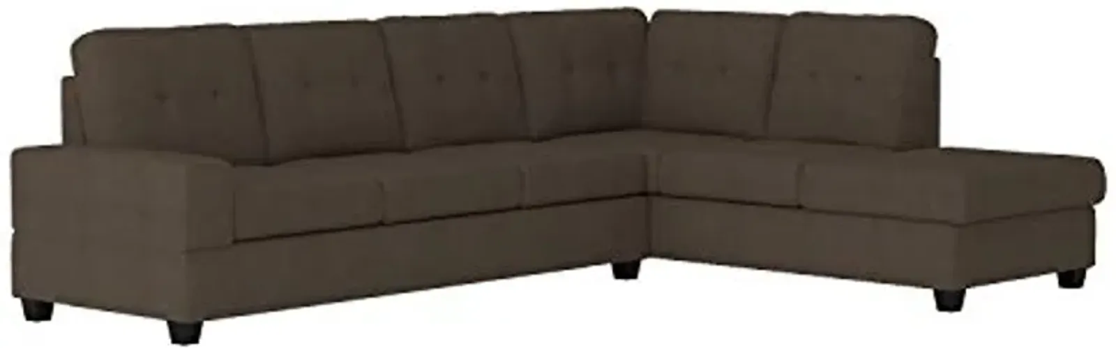 Lexicon Homelegance Muret 112" x 81" Reversible Sectional Sofa, Chocolate