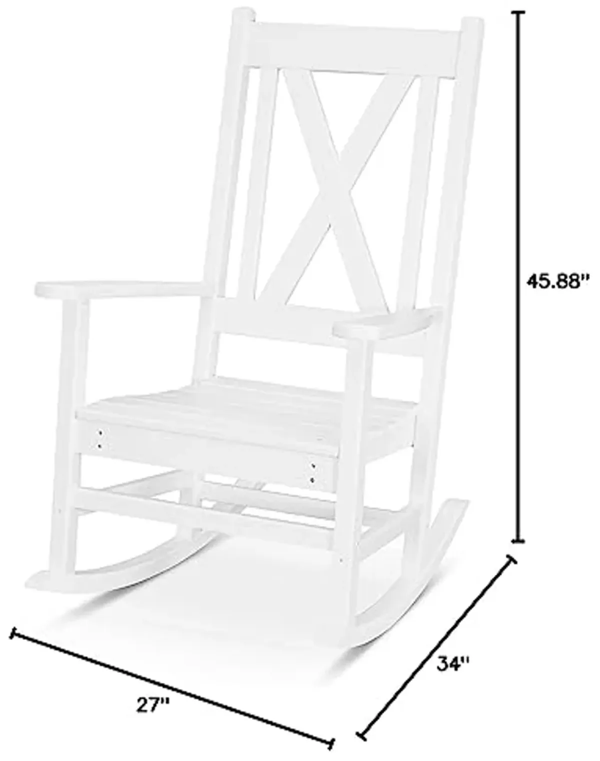 POLYWOOD® Braxton Rocker, White