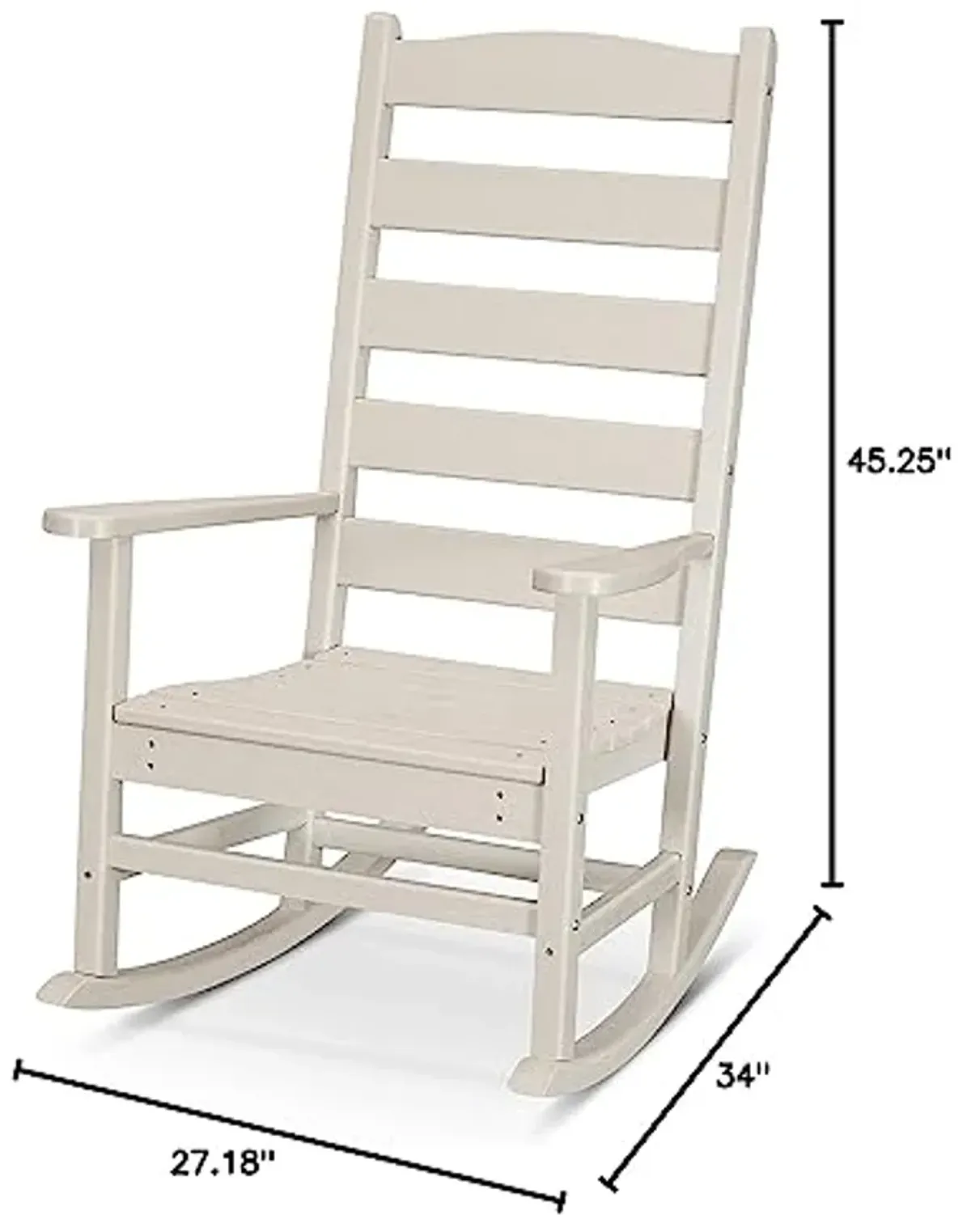 POLYWOOD® Shaker Porch Rocker, Sand