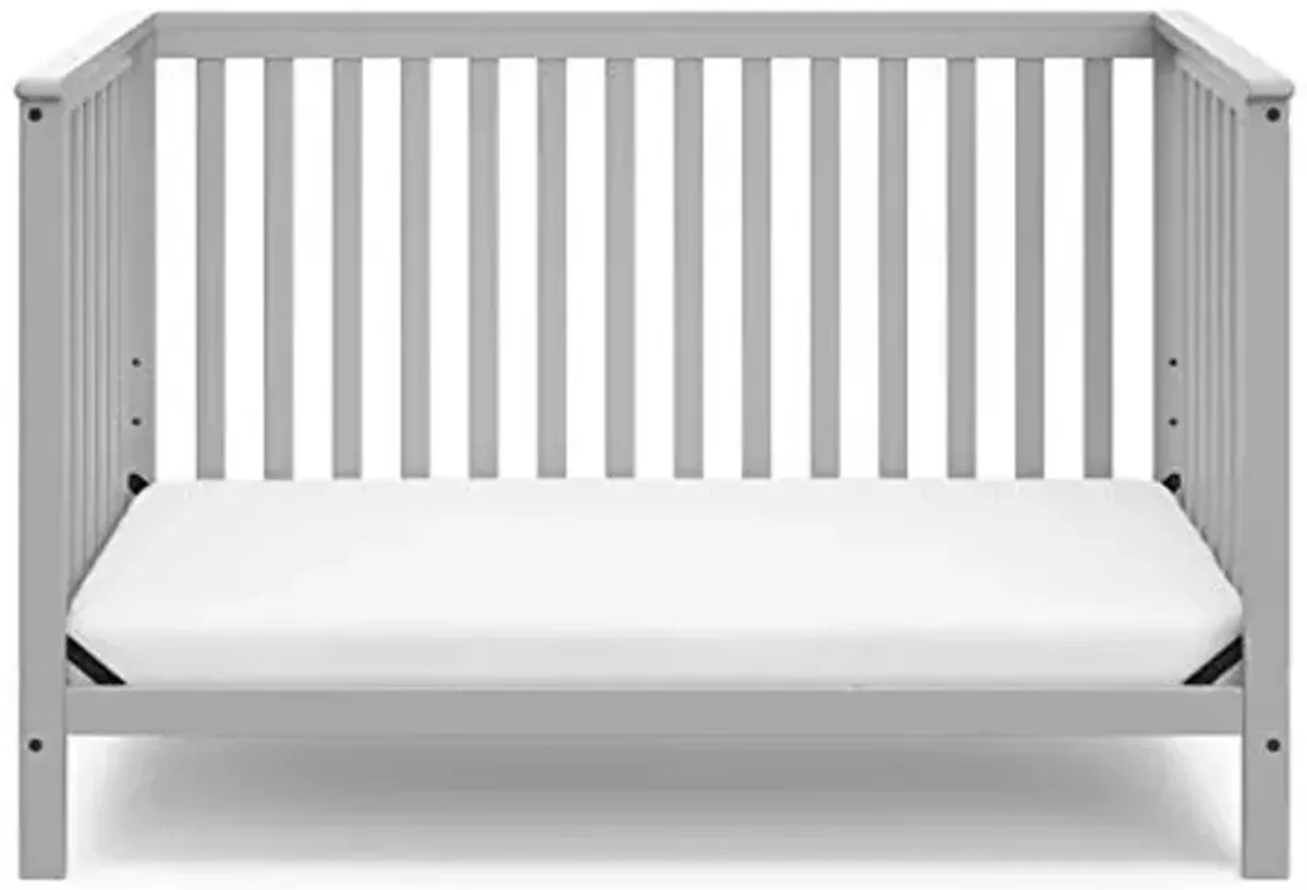 Storkcraft Hillcrest 4-in-1 Convertible Crib (Pebble Gray) - Converts to Daybed, Toddler Bed, and Full-Size Bed, Fits Standard Full-Size Crib Mattress, Adjustable Mattress Support Base