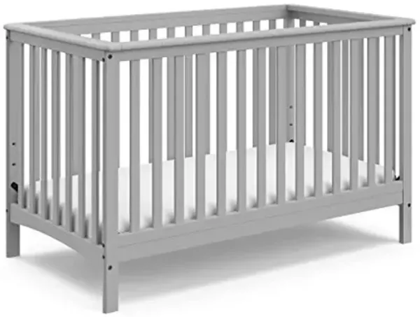 Storkcraft Hillcrest 4-in-1 Convertible Crib (Pebble Gray) - Converts to Daybed, Toddler Bed, and Full-Size Bed, Fits Standard Full-Size Crib Mattress, Adjustable Mattress Support Base