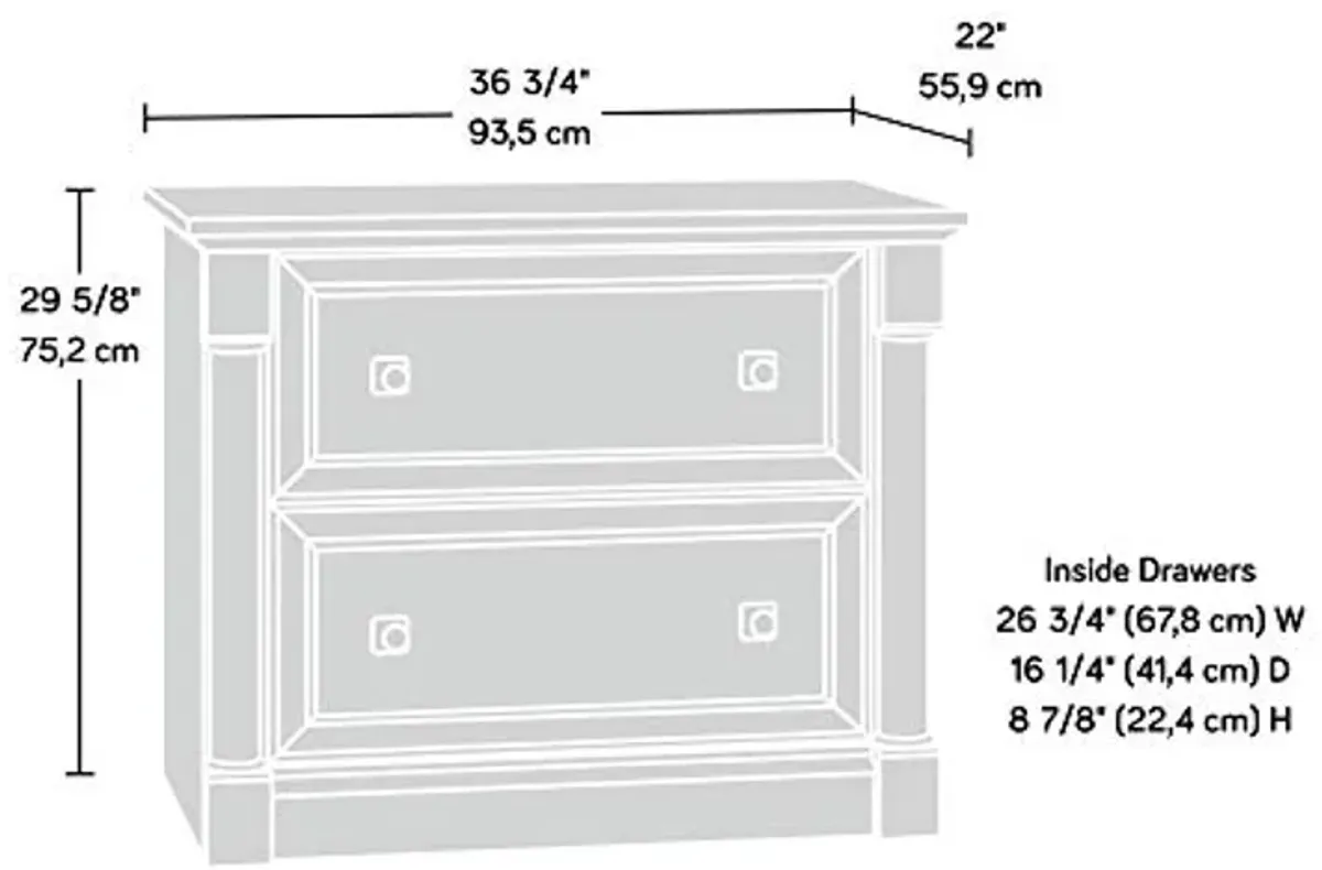 Sauder 424812 Palladia Lateral File, Split Oak Finish