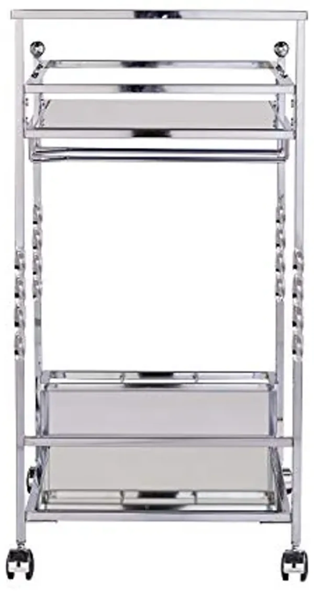 SEI Furniture Ivers Bar Cart, Silver (AMZ6853ZH)