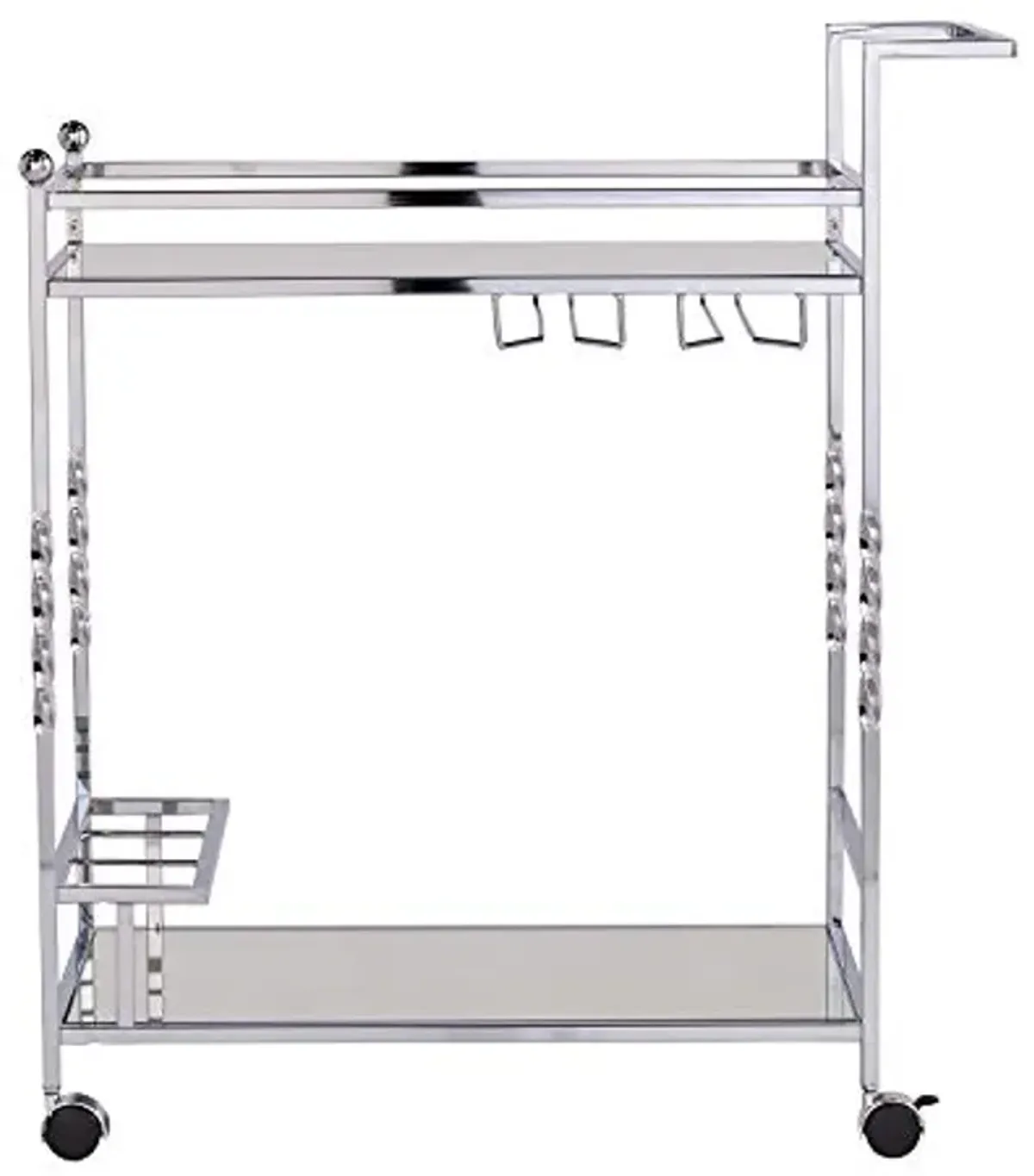 SEI Furniture Ivers Bar Cart, Silver (AMZ6853ZH)