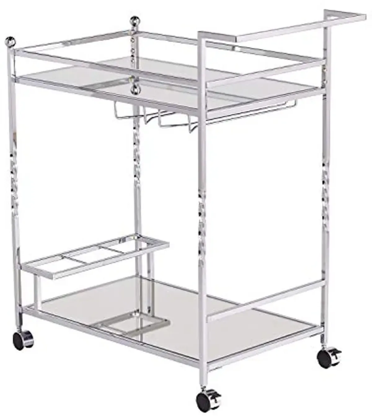 SEI Furniture Ivers Bar Cart, Silver (AMZ6853ZH)