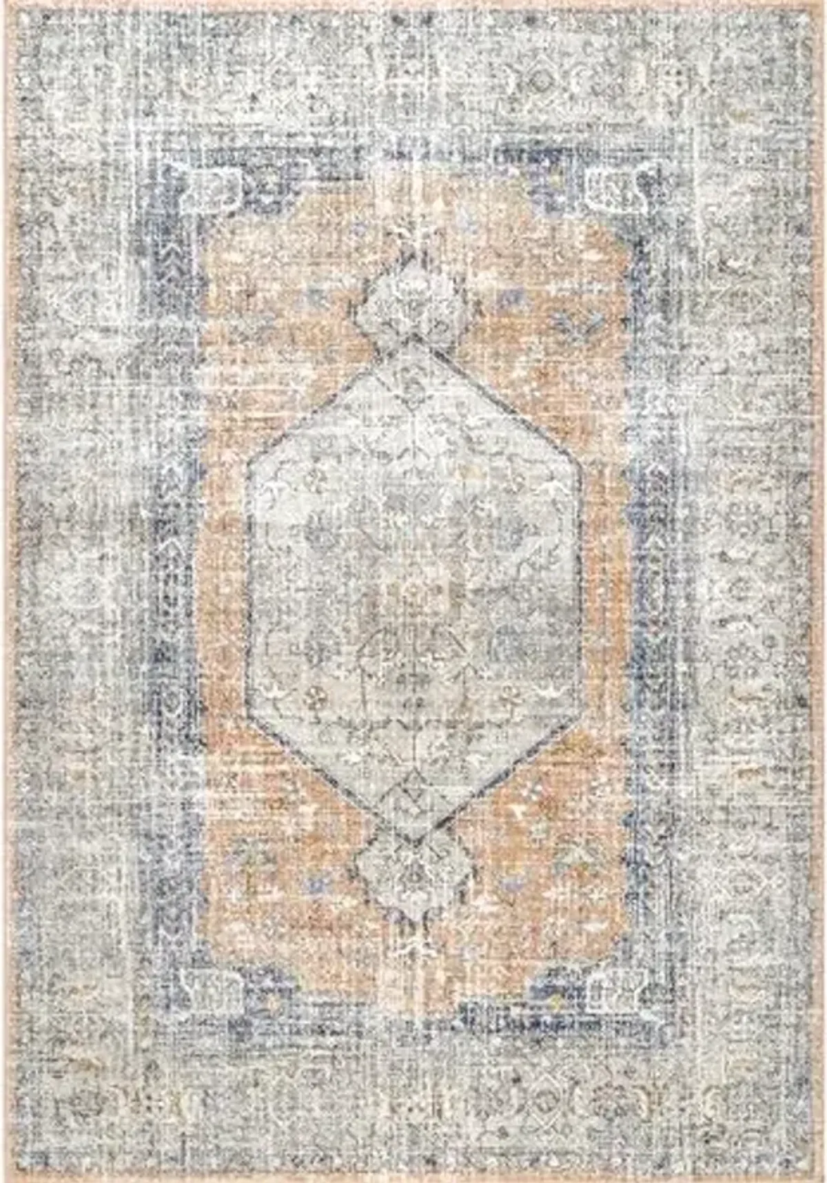 Nuloom Jacquie Peach/Beige, 12' x 15', Vintage Medallion, Soft and Cozy, High Traffic, Stain Resistant, Easy Clean, Durable Area Rug for Bedroom, Living Room, Dining Space, Den, Foyer, Entryway