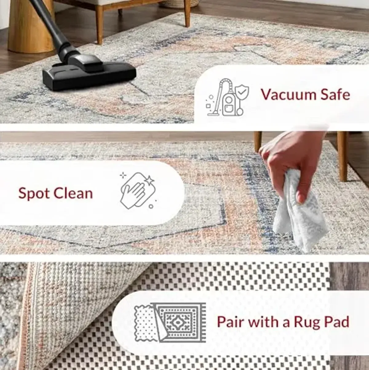 Nuloom Jacquie Peach/Beige, 12' x 15', Vintage Medallion, Soft and Cozy, High Traffic, Stain Resistant, Easy Clean, Durable Area Rug for Bedroom, Living Room, Dining Space, Den, Foyer, Entryway