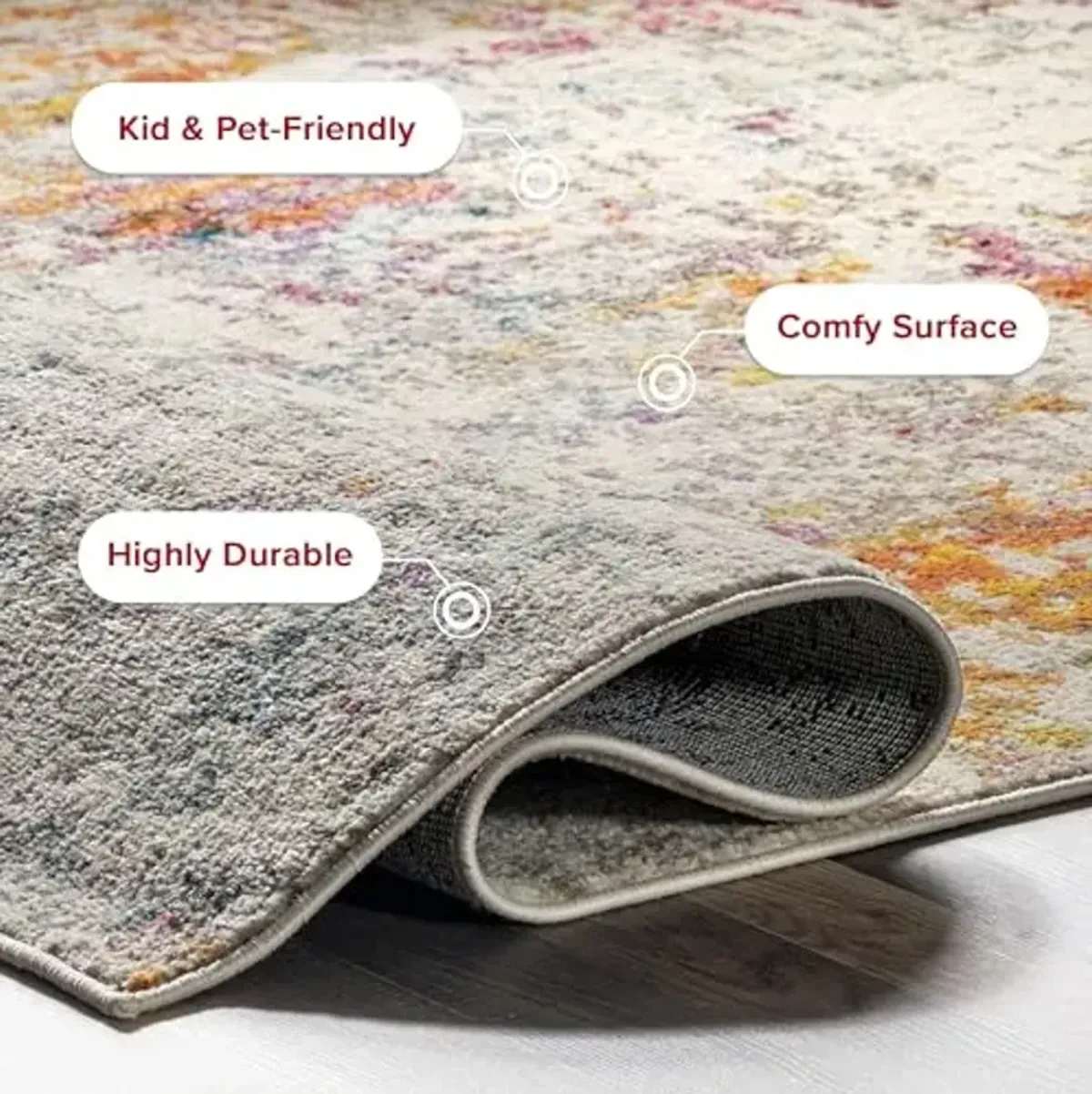 nuLOOM Cézanne Colorful Abstract Area Rug, 4x6, Multi