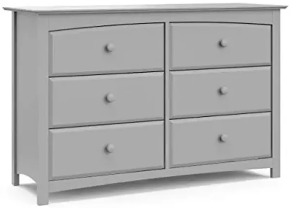Storkcraft Kenton 6 Drawer Universal Dresser (Pebble Gray) – Dresser For Kids Bedroom, Chest Of Drawers For Bedroom With 6 Drawers