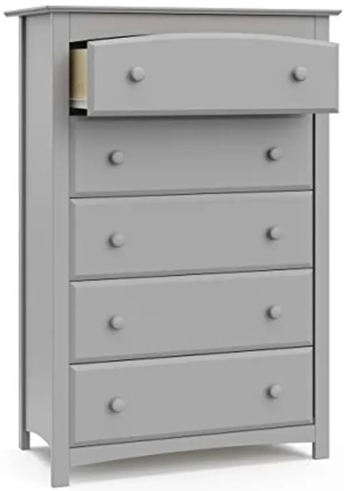 Storkcraft Kenton 5 Drawer Dresser (Pebble Gray) – Dresser for Kids Bedroom, Nursery Dresser Organizer, Chest of Drawers for Bedroom with 5 Drawers, Universal Design for Children’s Bedroom