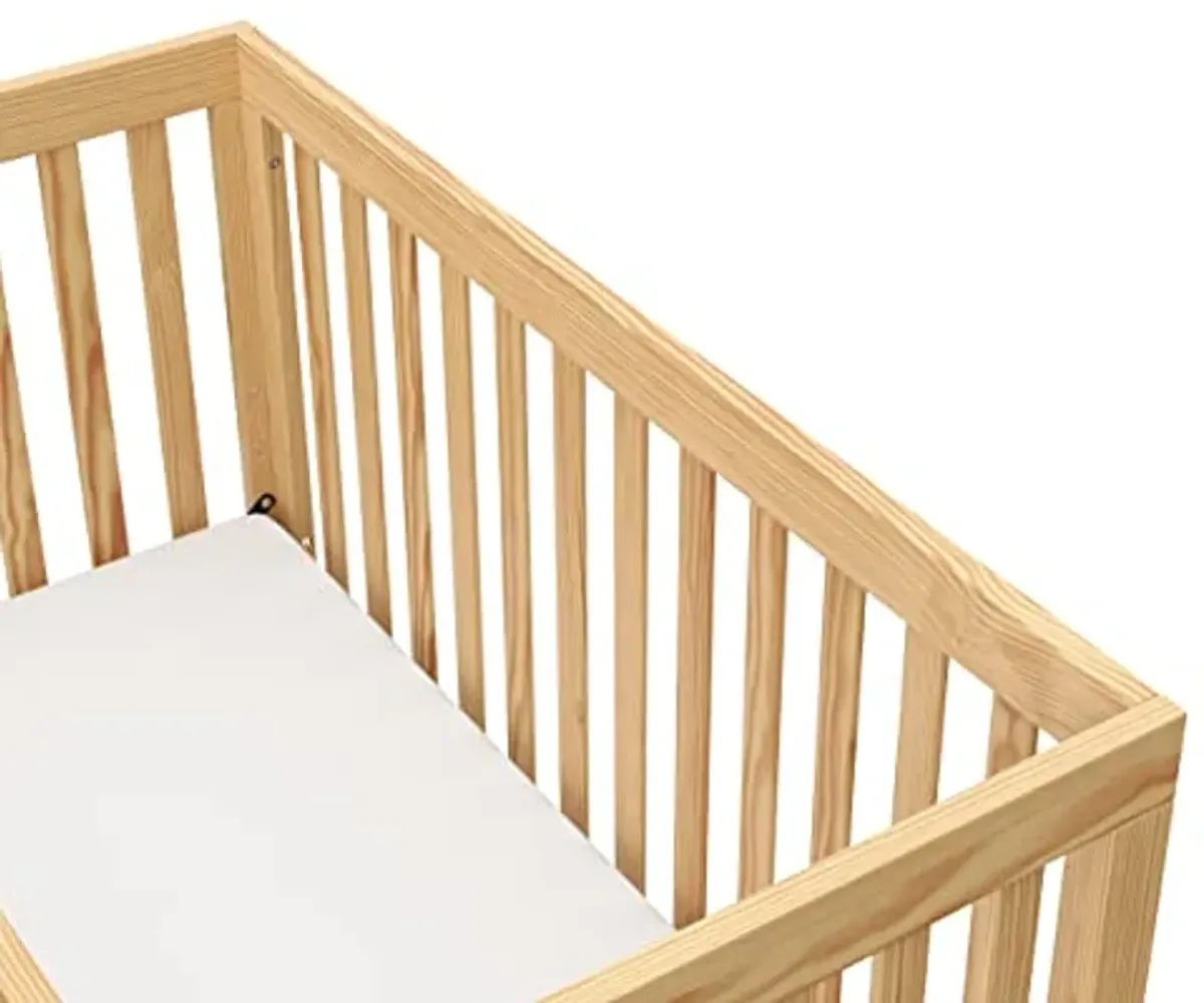 Storkcraft Beckett 3-in-1 Convertible Crib (Natural) – Converts from Baby Crib to Toddler Bed and Daybed, Fits Standard Full-Size Crib Mattress, Adjustable Mattress Support Base