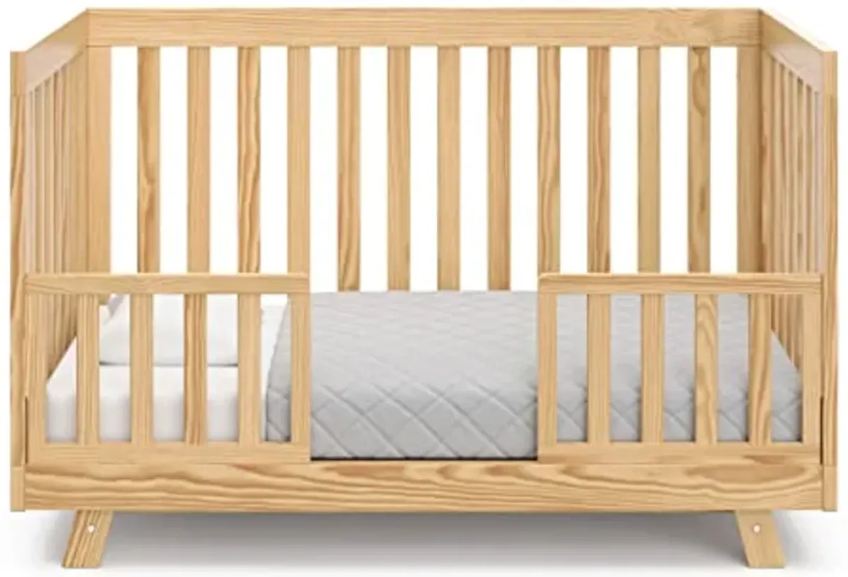 Storkcraft Beckett 3-in-1 Convertible Crib (Natural) – Converts from Baby Crib to Toddler Bed and Daybed, Fits Standard Full-Size Crib Mattress, Adjustable Mattress Support Base