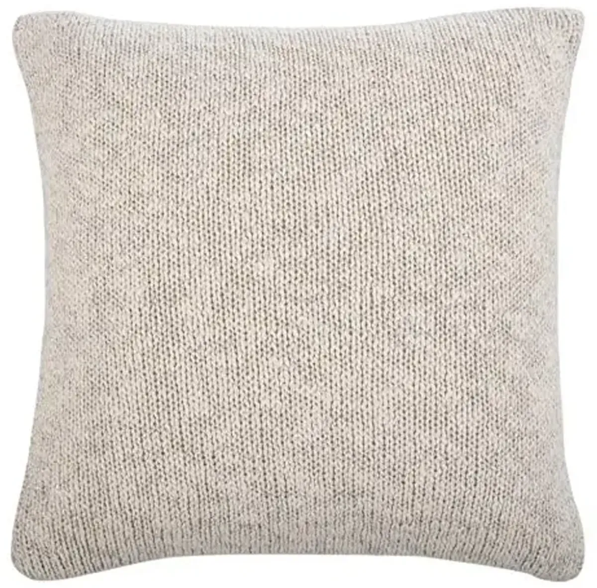 SAFAVIEH Home Ralen Natural and Silver Lurex Knit 20-inch Decorative Pillow Pillow, 22"x22"