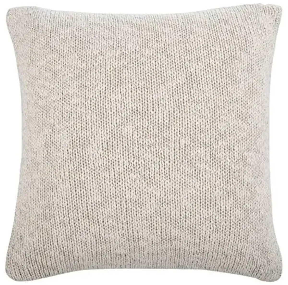 SAFAVIEH Home Ralen Natural and Silver Lurex Knit 20-inch Decorative Pillow Pillow, 22"x22"