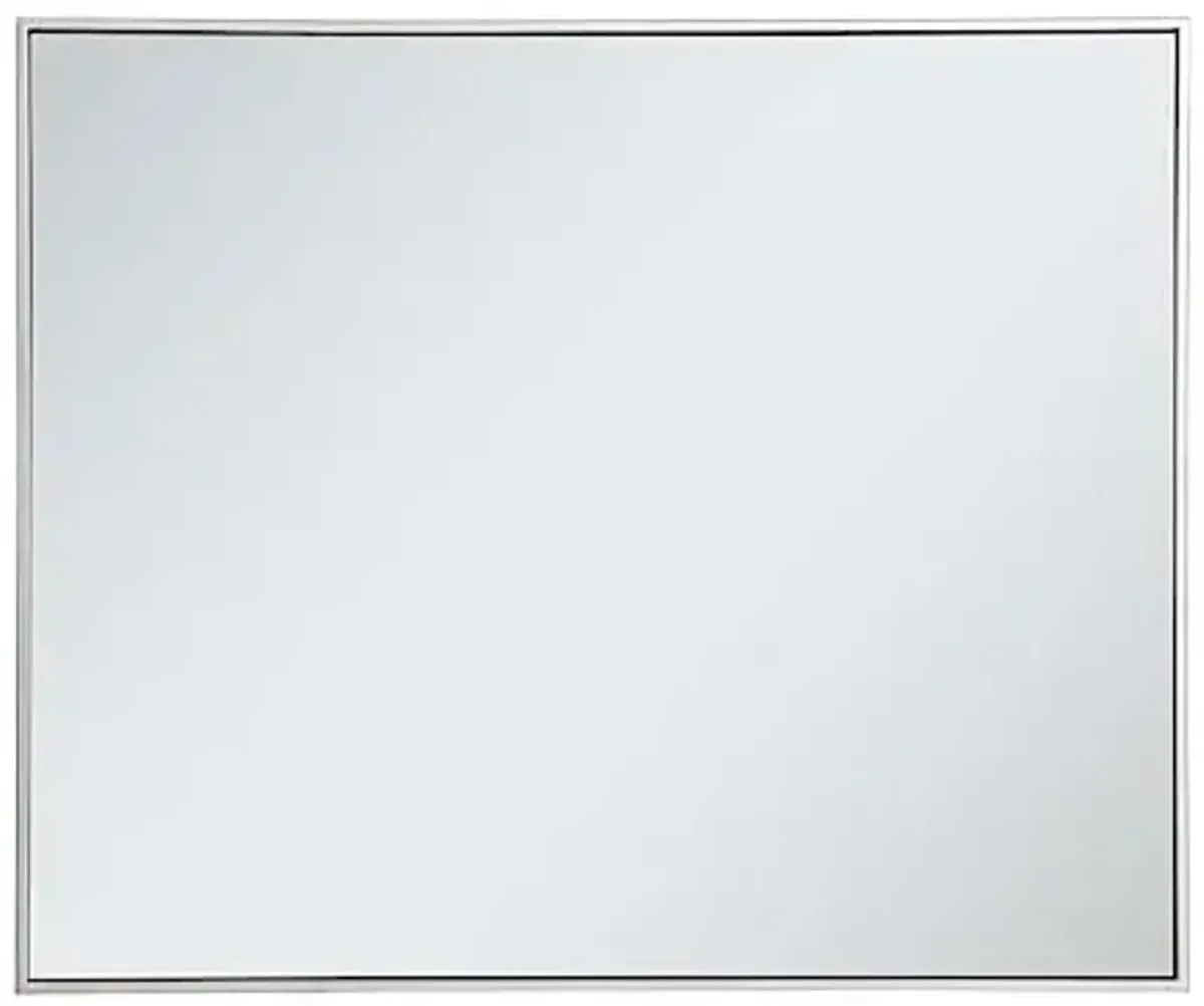 Elegant Decor Metal Frame Rectangle Mirror 30 inch in Silver
