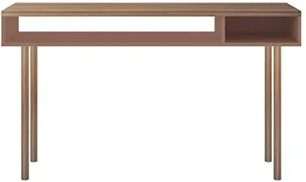Manhattan Comfort Windsor Modern 2 Shelves Entryway Accent Console Table, 47.24", Ceramic Pink and Nature