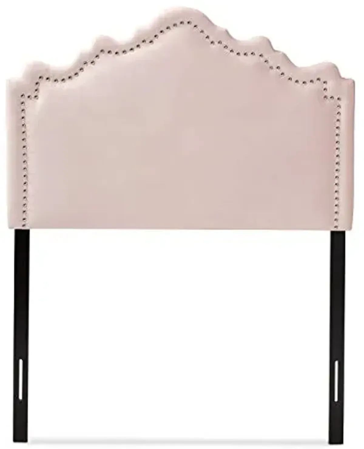 Baxton Studio Nadeen Modern and Contemporary Light Pink Velvet Fabric Upholstered Twin Size Headboard